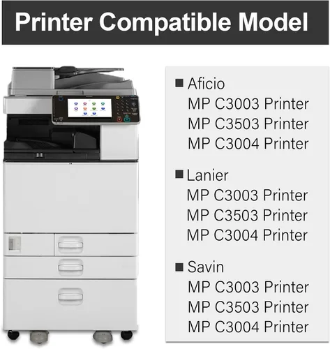 Vista 2 de MP C3503 C3003 - Cartucho de tóner negro (paquete de 1 unidad): Cartucho de tóner Bispe de alto rendimiento 841813 de repuesto para impresora Ricoh