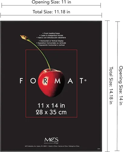 Vista 44 de MCS Marco de formato Room Essentials - 8.5x11' (negro)