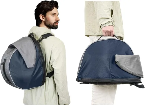 Vista 4 de Bolsa para Casco de Motocicleta TINGPAI con Gran Capacidad - Bolsa de Transporte Resistente a Arañazos y al Agua, Compatible con Casco de Cara