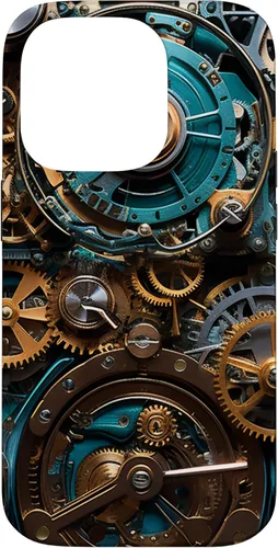 Vista 17 de Mechanical Steampunk Gears Internal Cogwork Mechanism Case for iPhone 17