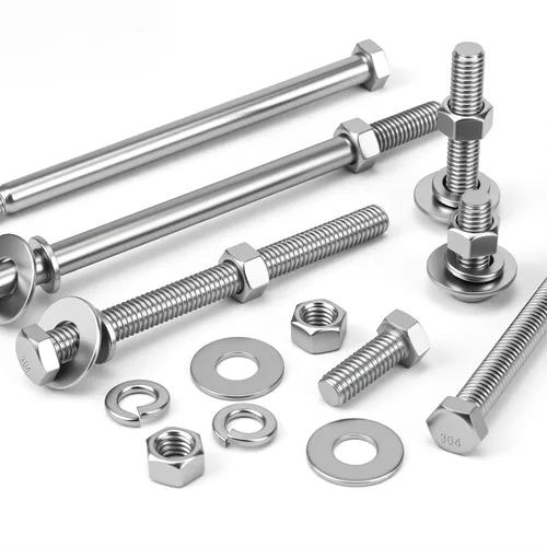 Vista 6 de Mellewell Pernos de cabeza hexagonal de 1/2-13 x 1-1/2 pulgadas con tuercas hexagonales y arandelas planas gruesas y de seguridad, totalmente