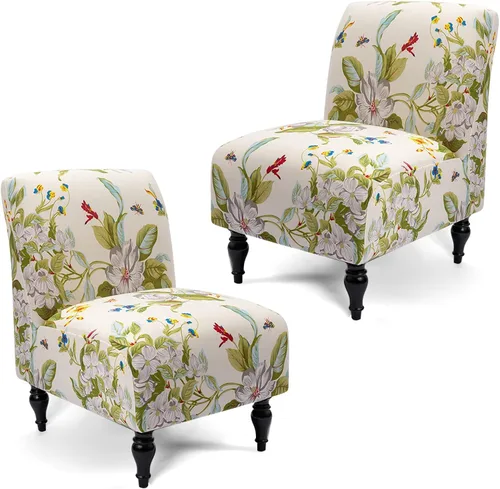 Vista 28 de Liykimt Funda para Silla de Acento sin Brazos Slipcover, Funda Slipcover para Silla Slipper de Spandex Elástico Extraíble para Silla sin Brazos