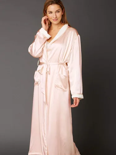 Vista 3 de Julianna Rae 100% seda, bata de spa para mujer, colección Il Cieli o Heavenly