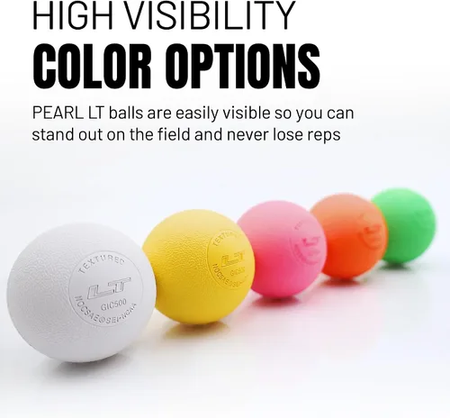 Vista 3 de Guardian Innovations - Bolas de lacrosse texturizadas Pearl LT - Certificado SEI cumple con los estándares NOCSAE para juegos. Pelotas oficiales