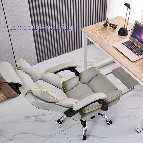 Vista 3 de Silla de oficina, silla de escritorio, silla de computadora, silla de computadora rosa, silla de oficina ergonómica, silla de oficina de cuero