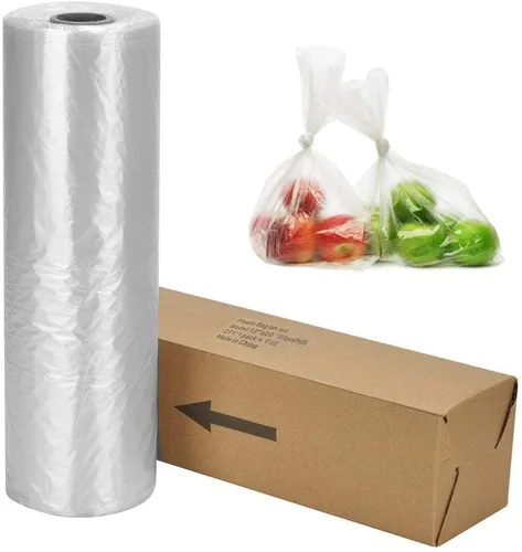 Vista 5 de Bolsa de plástico para productos de 14 x 20 pulgadas en rollo, bolsa transparente para pan y comestibles, 350 bolsas/rollo (2 rollos)