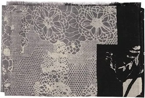 Vista 5 de Temminc Bufandas de lana 100% para hombres y mujeres, bufanda de tartán de pashmina, bufanda de invierno de punto de rayas verticales