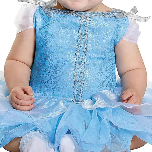 Vista 2 de Disney Disfraz infantil de Cenicienta Prestige para bebé, Azul