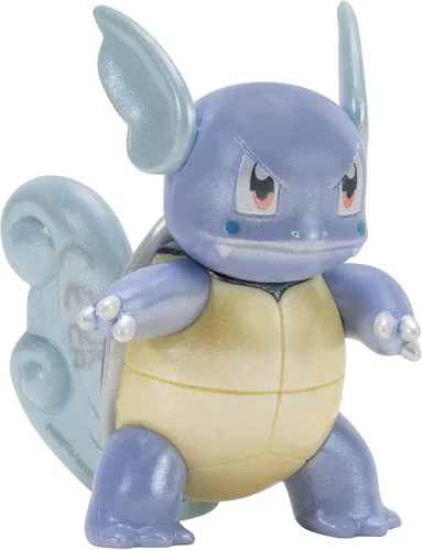 Vista 4 de Pokemon Select Evolution - Paquete de 3 figuras de batalla de Squirtle de 2 pulgadas, Wartortle de 3 pulgadas y figuras de batalla Blastoise de 4.5