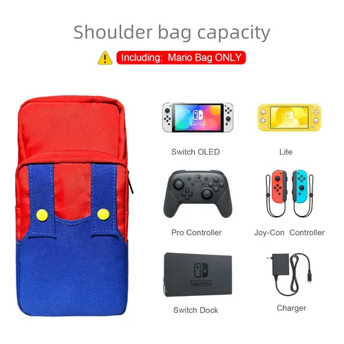 Vista 3 de Super Mario Switch OLED Travel Carrying Case Bag,Portable Small Sling Crossbody Shoulder Backpack for Switch LiteSteam Deck