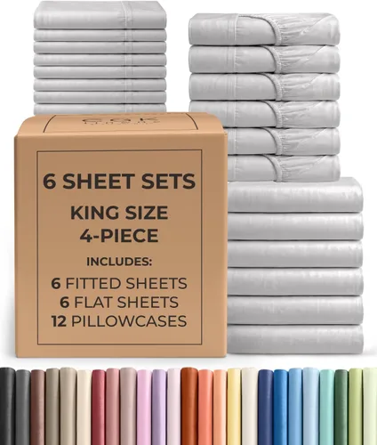 Vista 116 de Pack of 2, Twin Size 3 Piece Sheet Set - Breathable & Cooling - White