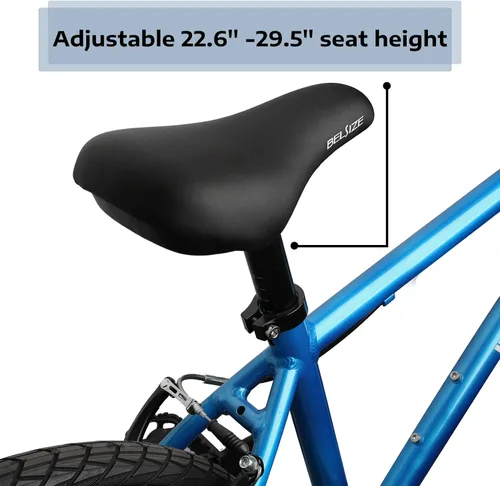 Vista 6 de A11N SPORTS BELSIZE - Bicicleta para niños de 20 pulgadas, bicicleta ligera de aleación de aluminio (solo 14.82 libras) para niños de 7 a 10 años