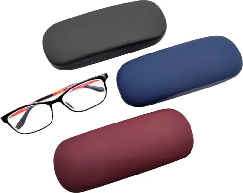 Vista 3 de Paquete de 3 fundas protectoras unisex rígidas para lentes funda protectora para lentes paquete de 3 mixto