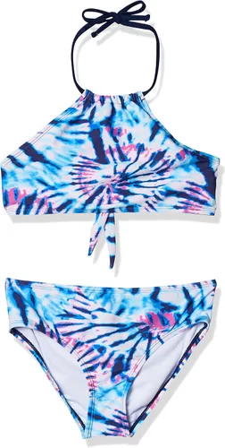 Vista 43 de Kanu Surf Mahina bikini halter de 2 piezas para niñas, traje de baño para playa mahina azul