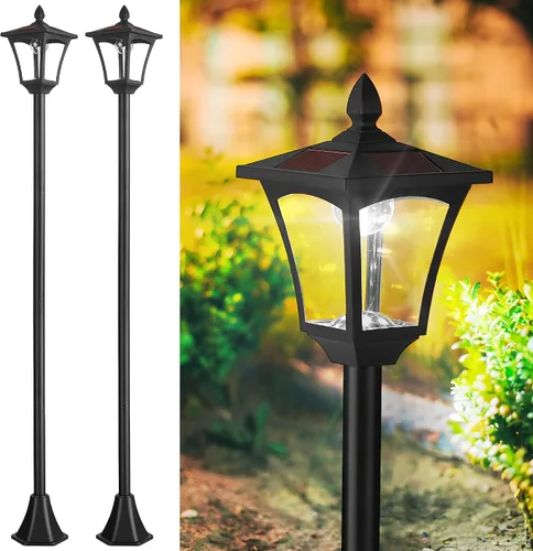 Vista 9 de Lámpara solar de 70 pulgadas para poste de luz exterior impermeable IP65, postes de lámpara solar iluminación al aire libre, luces LED exteriores