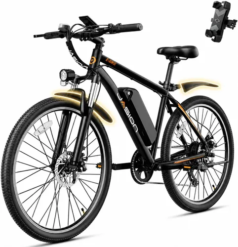 Vista 11 de Jasion EB5 Electric Bike for Adults 26" tire with 1000W Peak Motor Negro