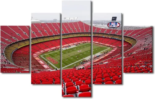 Vista 18 de Arte de pared en lienzo de estadio Allegiant, arte de pared para sala de estar, equipo de fútbol americano, pintura moderna de Nevada Las Vegas