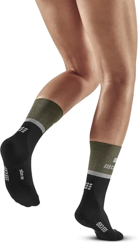 Vista 2 de Calcetines deportivos para correr para mujer, de corte redondo, calcetines CEP de corte medio