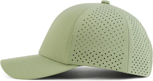 Vista 3 de VOBOOM Gorra de béisbol de secado rápido para hombre, gorra de bola de malla cortada con láser, gorra curvada del Snapback del ala