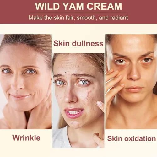 Vista 5 de Crema de ñame silvestre, crema de ñame silvestre orgánica para mujeres, crema hidratante de ñame silvestre, crema orgánica de raíz de ñame silvestre