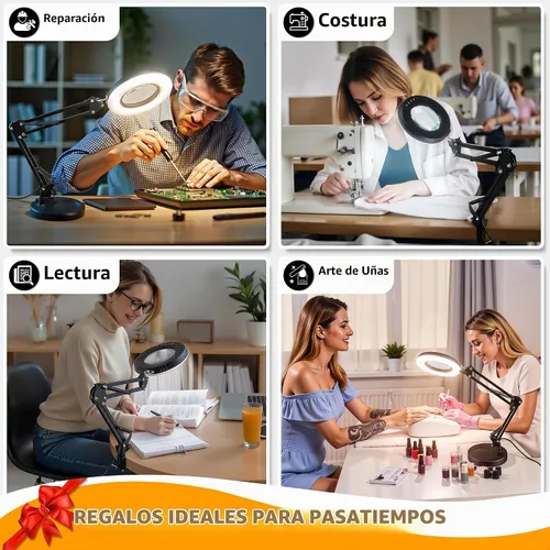 Vista 7 de Lupa 12X con luz y soporte