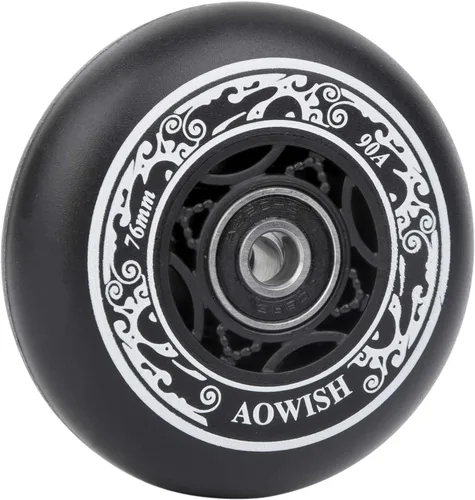Vista 6 de Ruedas Ripsurf 90a de 2.992 in con rodamientos ABEC-9 para RipStik DLX Caster Board, Deluxe Junior Skateboard, patineta giratoria de 2 ruedas Negro