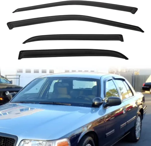 Vista 34 de Protectores de lluvia compatibles con modelos Trailblazer/GMC Envoy 2002-2009 para 5 pasajeros, visera de ventana lateral, deflector de viento