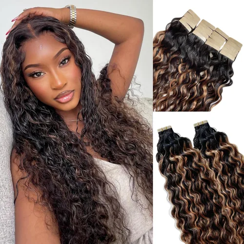 Vista 27 de Extensiones de cabello con micro puntas, 16 pulgadas, balayage, color #18, rubio beige, mezclado #60 rubio platino, extensiones de cabello humano