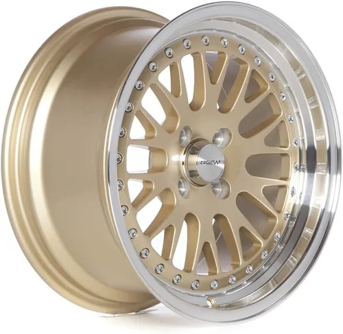 Vista 2 de Circuit Performance CP21 16x8 Oro Blanco 4×100 [+0.984 in] compatible con Honda Civic EK EG, Acura Integra, BMW E30, Mazda Miata