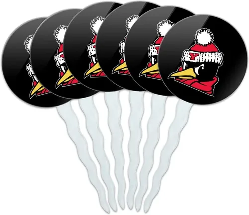 Vista 200 de Abilene Christian - Juego de 6 palillos para cupcakes con logotipo secundario