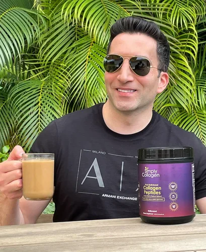 Vista 5 de Simply Collagen® Péptidos de colágeno hidrolizados en polvo alimentados con pasto, sin sabor, tipo I y III para apoyar el cabello, la piel