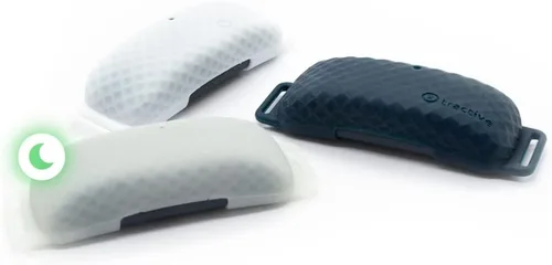 Vista 3 de tractive GPS CAT 4 accesorios de collar x3, azul medianoche, brilla en la oscuridad, nieve