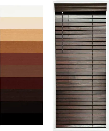 Vista 12 de TailorView Cortinas de ventana horizontales de madera personalizables sin cordón - Paletas de 2 pulgadas - Alabastro - Montaje interior o exterior.