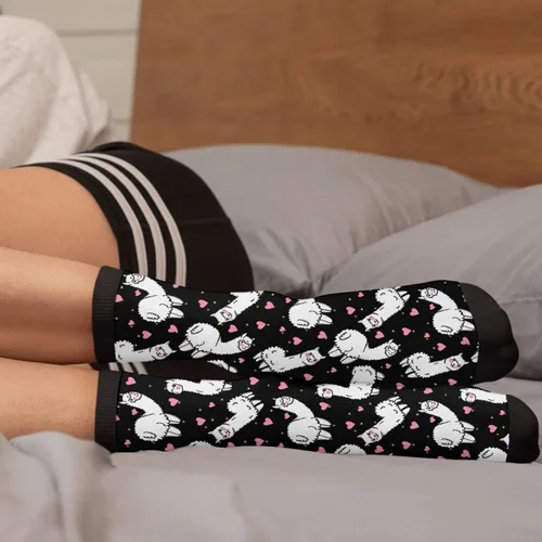 Vista 4 de bassyil Lindos calcetines de Axolotl novedosos, calcetines de vestir casuales locos y divertidos para mujeres y hombres