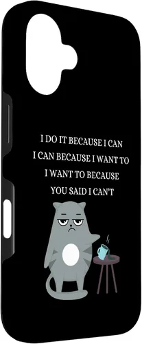 Vista 3 de iPhone 16 Gato malo travieso sarcástico rudo divertido frases caso
