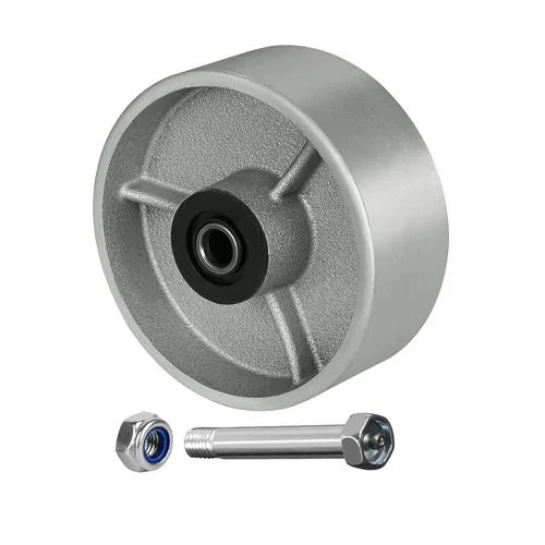 Vista 16 de Ruedas industriales de 3" x 2", rueda de hierro fundido de acero – Rueda de servicio pesado – Capacidad de 800 libras cada una, rodamiento