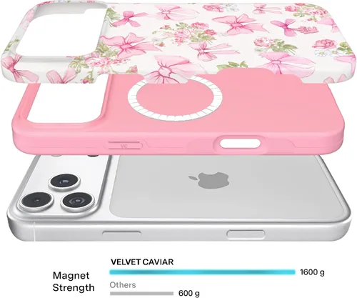 Vista 1070 de VELVET CAVIAR Funda para iPhone 15, compatible con MagSafe, probada contra caídas de 10 pies, fundas protectoras de diseño, leopardo color rosa