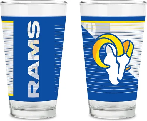 Vista 10 de Rico Industries NFL Football Main - Juego de 2 vasos clásicos de 16 onzas con logotipo impreso digitalmente, apto para lavavajillas NFL Football