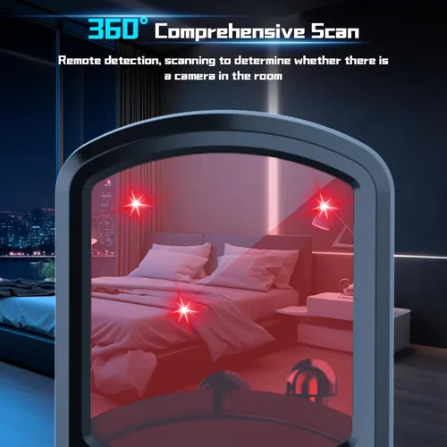 Vista 6 de Detectores de cámara oculta 7 en 1, buscador de cámara anti-espía con chip 2-Negro