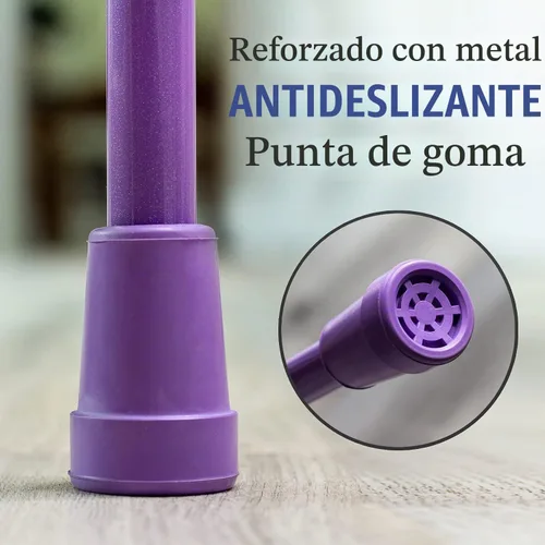 Vista 5 de HealthSmart Bastón plegable, bastón plegable de agarre suave y cómodo, bastón plegable ajustable, apto para FSA HSA, lavanda