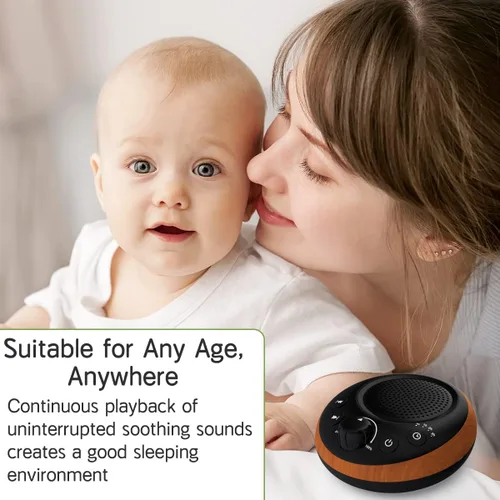 Vista 5 de Máquina de Ruido Blanco y Sonido Marrón iDealSleep, Máquina de Ruido Blanco, 30 Sonidos Relajantes, Terapia de Sonido para Bebés, Niños, Adultos