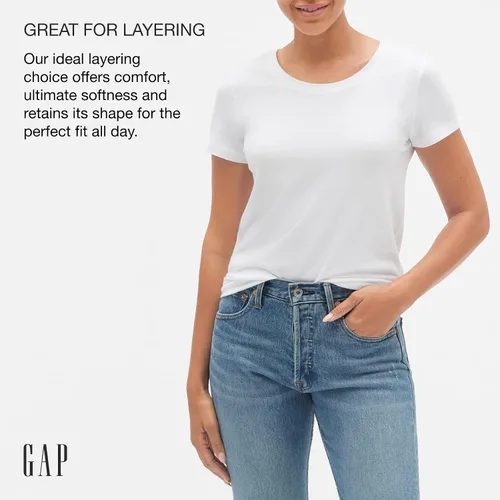 Vista 3 de GAP Camiseta de cuello redondo favorita para mujer