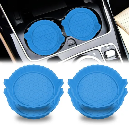 Vista 24 de Portavasos para automóvil, posavasos antideslizantes para automóvil, inserto universal para portavasos de automóvil, tapete de accesorios