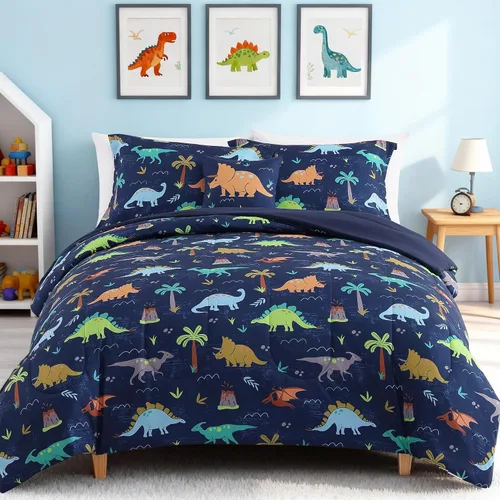 Vista 15 de Kaleido Space Juego de Edredón para Niños Tamaño Twin para Niños, Juego de Ropa de Cama de Juegos de Pelota que Brilla en la Oscuridad, 1 Edredón, 1