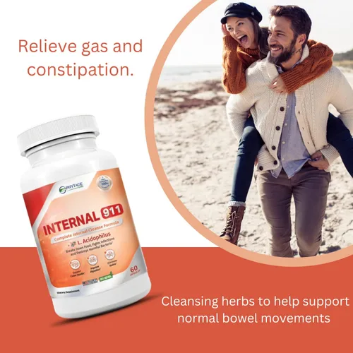 Vista 2 de Internal 911 - Suplemento desintoxicante de limpieza de colon, limpiador laxante natural que elimina toxinas para una mejor digestión y piel