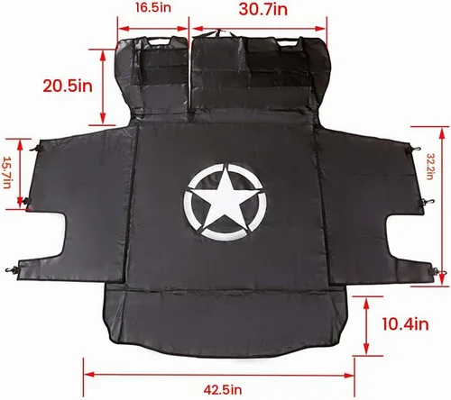 Vista 2 de Forro para maletero de perro para Jeep Wrangler JK JL 2007-2026 Estrella