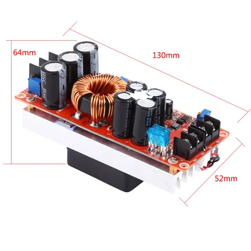 Vista 2 de 1200W DC-DC Boost Convertidor de corriente constante LED Driver 10-60V a 12-83V Step-up módulo de poder