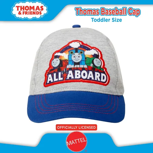 Vista 3 de Nickelodeon - Gorra de béisbol para niños pequeños Thomas The Train Curvado Brim Snap-Back Gorra de béisbol, Beísbol, 2-4T, Thomas Grey