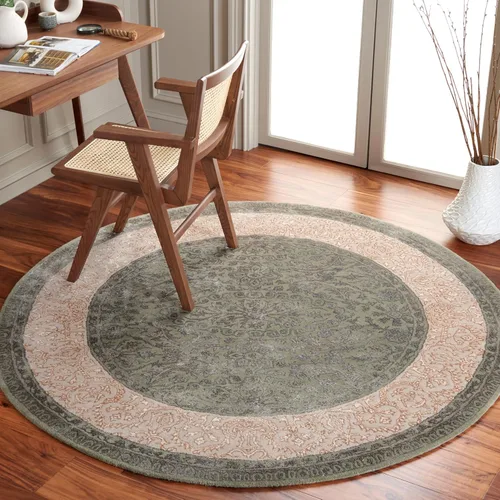 Vista 14 de SAFAVIEH Silk Road Collection SKR213G - Alfombra decorativa de lana tradicional hecha a mano, 2 x 3 pies, color granate y marfil