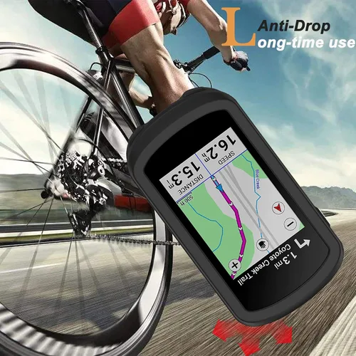 Vista 6 de Miimall Compatible con Garmin Explore 2 Funda, Anti-Drop Funda de Silicona Suave para Garmin Edge Explore 2 (negro)